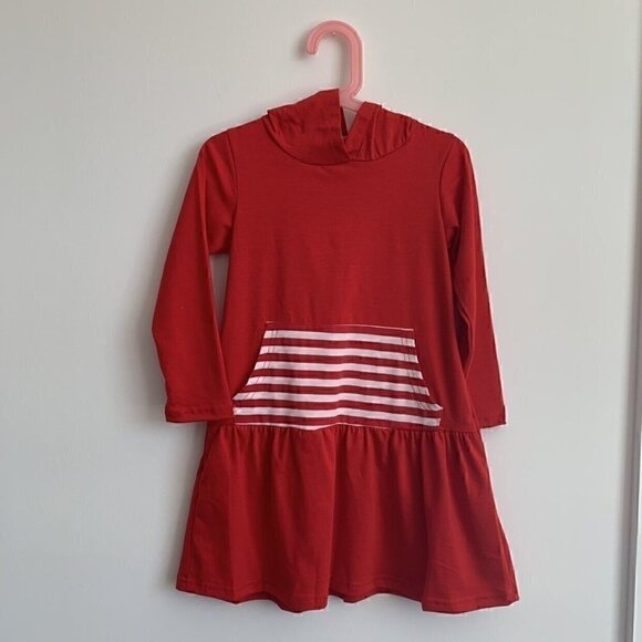 NEW Basics By Sunshine Swing Red Hooded Dress, 3T - Picture 1 of 9